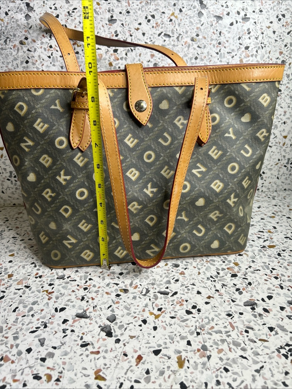 Dooney And Bourke East West Tote Y2K-era "Crossword" or "It" Collection - Picture 16 of 16